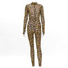 Women Long Sleeve Leopard Print Mesh See-through Bodycon Jumpsuit-Night Out Jumpsuits & Rompers-Arimonz-Arimonz
