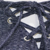 Women Long Sleeve V Cross Bandage Neck Knitted Bodycon Jumpsuit-Casual Jumpsuits & Rompers-Arimonz-Arimonz