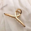Women Metal Hair Claw Elegant Gold Flowers Hair Clips Barrette-Hair Accessories-Arimonz-Arimonz