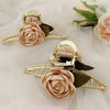 Women Metal Hair Claw Elegant Gold Flowers Hair Clips Barrette-Hair Accessories-Arimonz-Arimonz