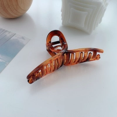 Women Metal Hair Claw Elegant Gold Flowers Hair Clips Barrette-Hair Accessories-Arimonz-D-Arimonz
