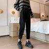 Women Pants Casual Streetwear Loose High Waist Pants Solid Trousers-Pants-Arimonz-Arimonz