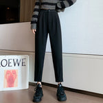 Women Pants Casual Streetwear Loose High Waist Pants Solid Trousers-Pants-Arimonz-black-S-Arimonz