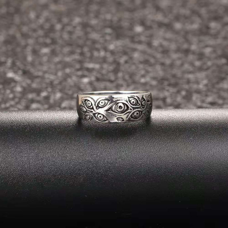 Women Retro Eyes Engraved Retro Hipster Ring Hollow Cross Rings-Rings-Arimonz-Arimonz