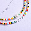 Women Seed Beads Love Necklace Sets Choker Multilayer Women Necklace-Necklaces-Arimonz-Arimonz