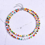 Women Seed Beads Love Necklace Sets Choker Multilayer Women Necklace-Necklaces-Arimonz-Arimonz