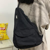 Women Shoulder Messenger Bag Canvas Crossbody Solid Color Chest Bag-Handbags-Arimonz-Arimonz