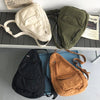 Women Shoulder Messenger Bag Canvas Crossbody Solid Color Chest Bag-Handbags-Arimonz-Arimonz
