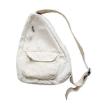 Women Shoulder Messenger Bag Canvas Crossbody Solid Color Chest Bag-Handbags-Arimonz-White-Arimonz