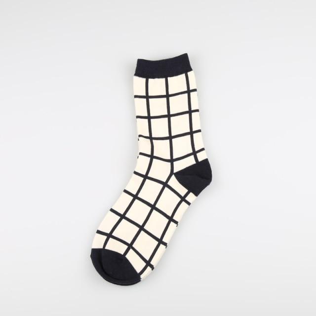 Women Skateboard Socks Cool Hip Hop Women Socks Streetwear Socks-Socks & Tights-Arimonz-Checkered White Black-Arimonz