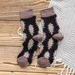 Women Socks Autumn Winter Thicken Warm Wool Long Retro Socks for Women-Socks & Tights-Arimonz-black-Arimonz