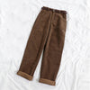 Women Spring Corduroy Pants High Waist Vintage Wide Leg Pants-Pants-Arimonz-Arimonz