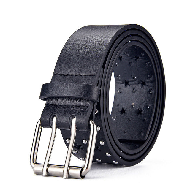 Women Star Belts for Leather Retro Style Decorative Pin Buckle Jeans-Belts-Arimonz-black-Arimonz