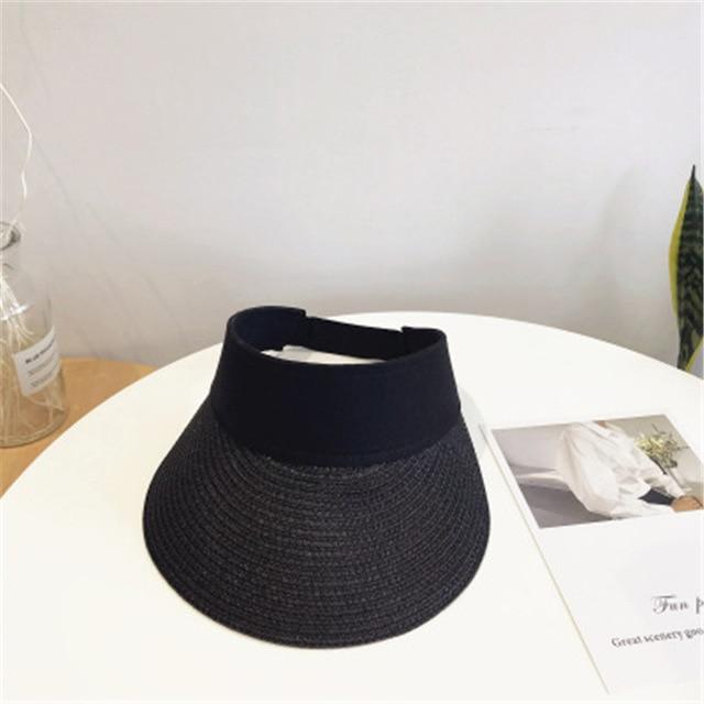 Women Straw Hat Women's Summer Hat Sun Protection Outdoor Hat-Hats-Arimonz-Black-Arimonz