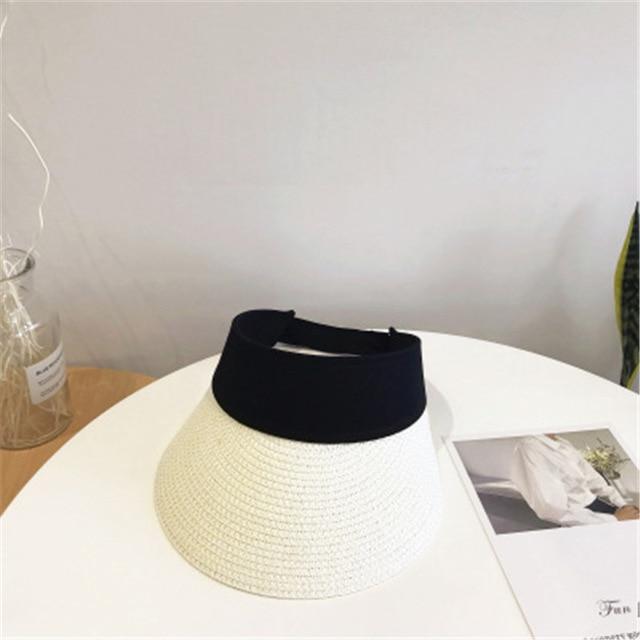 Women Straw Hat Women's Summer Hat Sun Protection Outdoor Hat-Hats-Arimonz-White-Arimonz