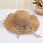 Women Straw Sun Hat Panama Hat Beach Women's Summer Fedora Caps-Summer Hats-Arimonz-Arimonz