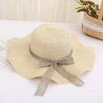 Women Straw Sun Hat Panama Hat Beach Women's Summer Fedora Caps-Summer Hats-Arimonz-Arimonz