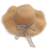 Women Straw Sun Hat Panama Hat Beach Women's Summer Fedora Caps-Summer Hats-Arimonz-Arimonz