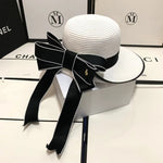 Women Summer Knit Straw Hat Fashion Wide Brim Casual Beach Sun Hat-Summer Hats-Arimonz-Arimonz