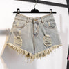 Women Summer Shorts Ripped Jeans High Waist Regular Denim Short-Denim Shorts-Arimonz-Arimonz