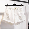 Women Summer Shorts Ripped Jeans High Waist Regular Denim Short-Denim Shorts-Arimonz-Arimonz