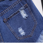 Women Summer Shorts Ripped Jeans High Waist Regular Denim Short-Denim Shorts-Arimonz-Arimonz