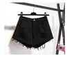 Women Summer Shorts Ripped Jeans High Waist Regular Denim Short-Denim Shorts-Arimonz-New Arrival Black-S-Arimonz
