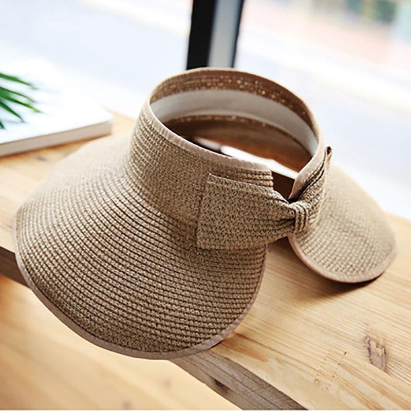 Women Summer Visors Hat Foldable Sun Hat Wide Large Brim Hat Women Cap-Summer Hats-Arimonz-Arimonz
