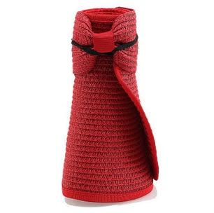 Women Summer Visors Hat Foldable Sun Hat Wide Large Brim Hat Women Cap-Summer Hats-Arimonz-Red-Arimonz