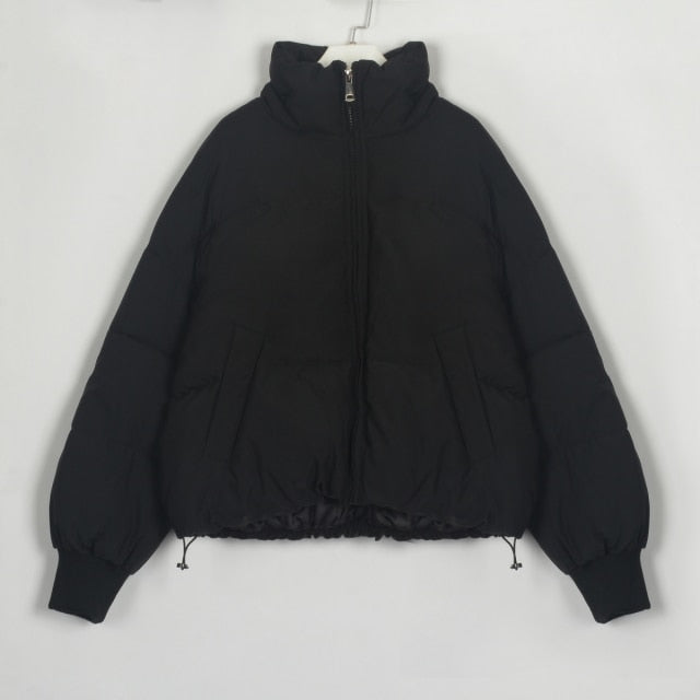 Women Thick Winter Parkas Casual Warm Cotton Jackets Coat Outwear-Bomber Coats-Arimonz-Black-S-Arimonz
