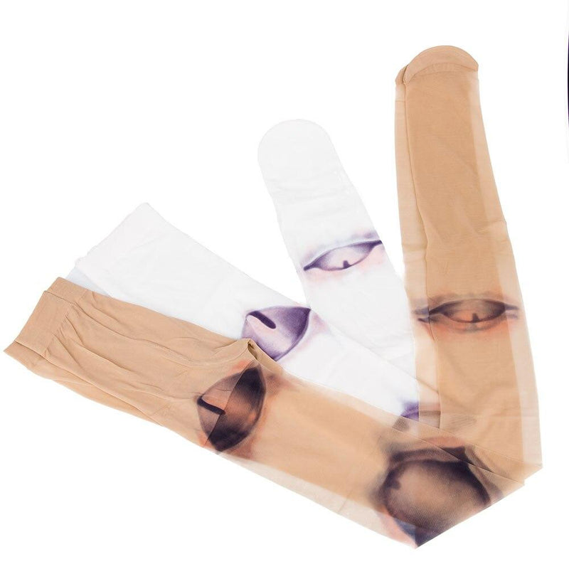 Women Tights Gothic Retro Tights Joint Style Tattoo Print Stockings-Socks & Tights-Arimonz-Arimonz
