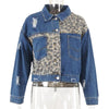 Women Vintage Leopard Denim Jacket Jean Coat Boyfriend Loose Denim-Jean Jackets-Arimonz-S-Arimonz