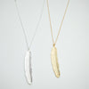 Women Vintage Long Necklace Jewelry Simple Feather Pendant Necklaces-Necklaces-Arimonz-Arimonz