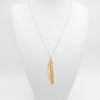 Women Vintage Long Necklace Jewelry Simple Feather Pendant Necklaces-Necklaces-Arimonz-Arimonz