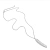 Women Vintage Long Necklace Jewelry Simple Feather Pendant Necklaces-Necklaces-Arimonz-Arimonz
