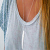 Women Vintage Long Necklace Jewelry Simple Feather Pendant Necklaces-Necklaces-Arimonz-Arimonz