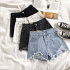 Women Wide Leg Hole Denim Shorts Casual Jeans Shorts Casual Shorts-Denim Shorts-Arimonz-Arimonz