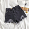 Women Wide Leg Hole Denim Shorts Casual Jeans Shorts Casual Shorts-Denim Shorts-Arimonz-Arimonz