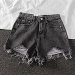 Women Wide Leg Hole Denim Shorts Casual Jeans Shorts Casual Shorts-Denim Shorts-Arimonz-Arimonz
