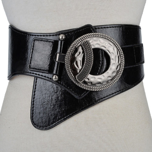 Women Wide Waist Elastic Stretch Belt Women Girdlestrap Belts-Belts-Arimonz-black-85cm/33.4inches-Arimonz