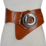 Women Wide Waist Elastic Stretch Belt Women Girdlestrap Belts-Belts-Arimonz-brown-85cm/33.4inches-Arimonz