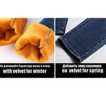 Women Winter Jeans Skinny Pants Fleece Elastic Waist Jeggings-Skinny Jeans-Arimonz-Arimonz