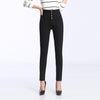 Women Winter Jeans Skinny Pants Fleece Elastic Waist Jeggings-Skinny Jeans-Arimonz-black no velvet-26-Arimonz