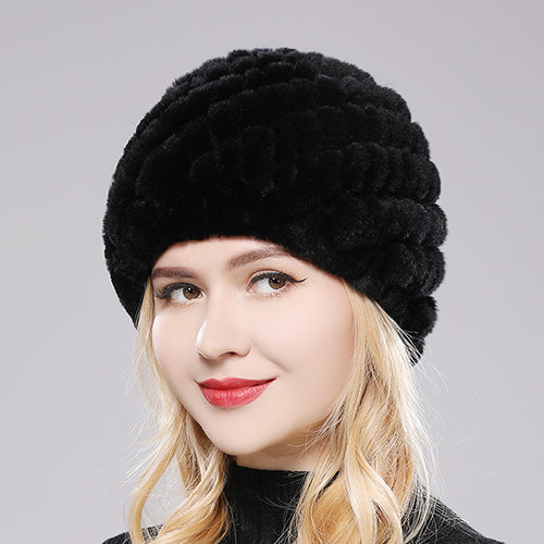 Women Winter Warm Fur Hat Snow Cap Winter Hats for Women Fluffy Hat-Winter Hats-Arimonz-black-Arimonz