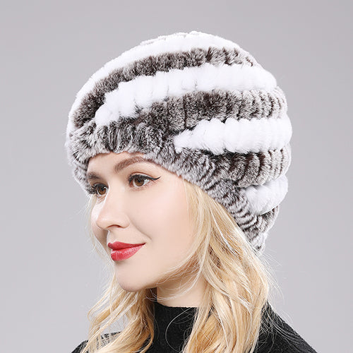 Women Winter Warm Fur Hat Snow Cap Winter Hats for Women Fluffy Hat-Winter Hats-Arimonz-coffee white-Arimonz