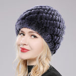 Women Winter Warm Fur Hat Snow Cap Winter Hats for Women Fluffy Hat-Winter Hats-Arimonz-Denim Blue-Arimonz