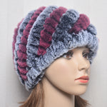 Women Winter Warm Fur Hat Snow Cap Winter Hats for Women Fluffy Hat-Winter Hats-Arimonz-grey rose-Arimonz