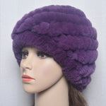 Women Winter Warm Fur Hat Snow Cap Winter Hats for Women Fluffy Hat-Winter Hats-Arimonz-purple-Arimonz