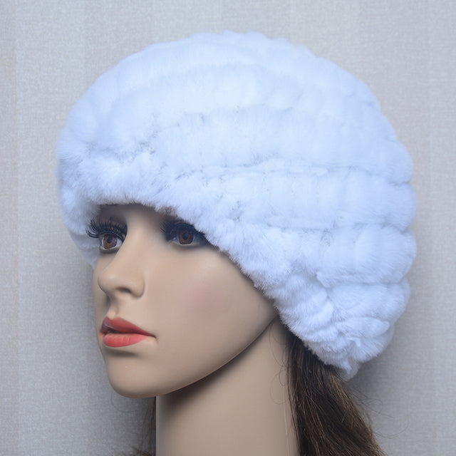 Women Winter Warm Fur Hat Snow Cap Winter Hats for Women Fluffy Hat-Winter Hats-Arimonz-white-Arimonz