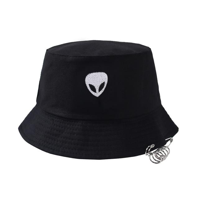 Women's Bucket Hat Women Flat Fashion Bob Hat Fishing Summer Cap-Bucket Hats-Arimonz-Alien-Arimonz